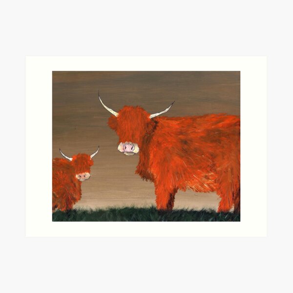 Highland Cow Art Print