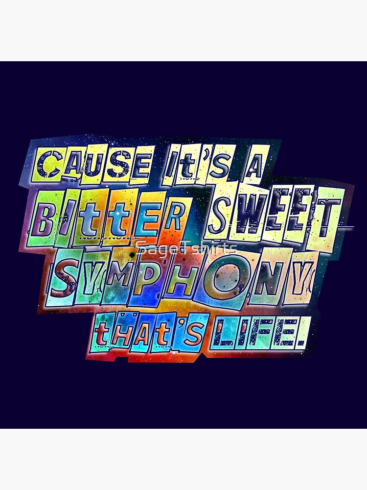 Bittersweet Symphony the Verve Song Lyrics Poster 