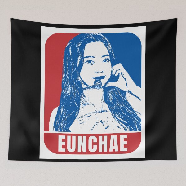 Item preview, LE SSERAFIM Eunchae Sketch Silhouette Blue and Red designed and sold by AliffStudio.