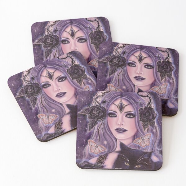 Item preview,  "Danika" Lady and cat art Copyright Renee L. Lavoie designed and sold by Renee Lavoie.