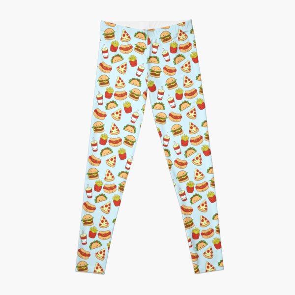 Item preview, Kawaii junk food pattern - pizza Hamburger fries tacos and hotdogs pack  designed and sold by Yarafantasyart.