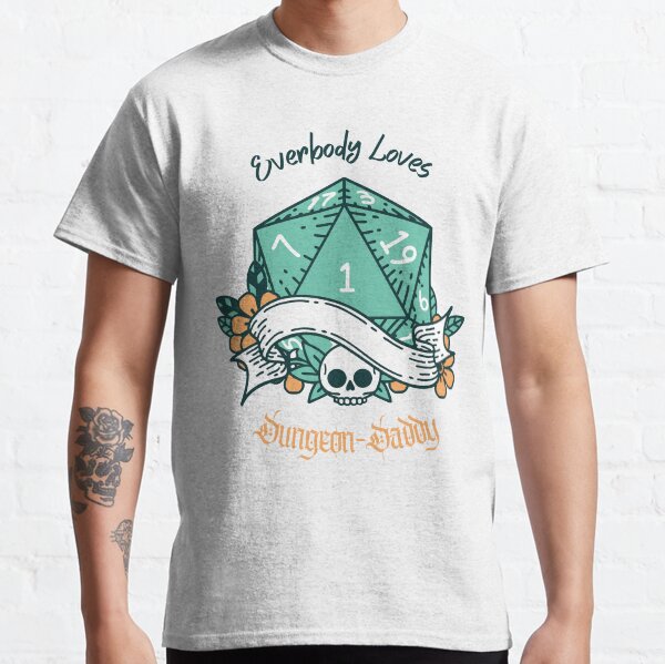 Item preview, RPG D01 Dice Dungeon-Daddy Fantasy Pen and Paper Boardgame T-Shirt designed and sold by Cupcake-MASTER.