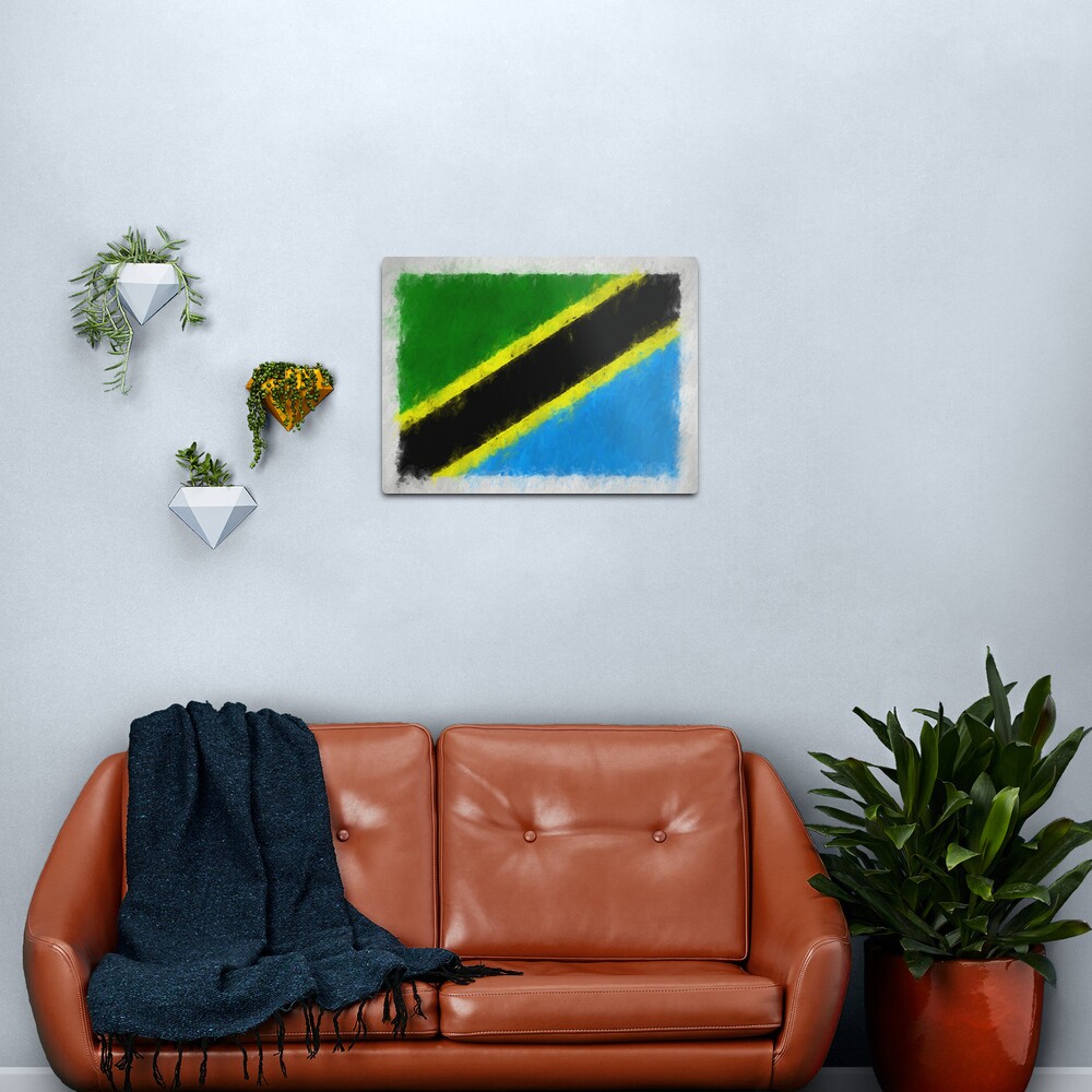 Tanzania Flag Reworked No. 66, Series 4 Metal Print