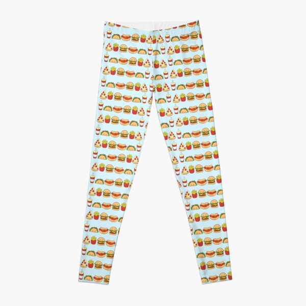 Item preview, Kawaii junk food pattern - pizza Hamburger fries tacos and hotdogs pack  designed and sold by Yarafantasyart.