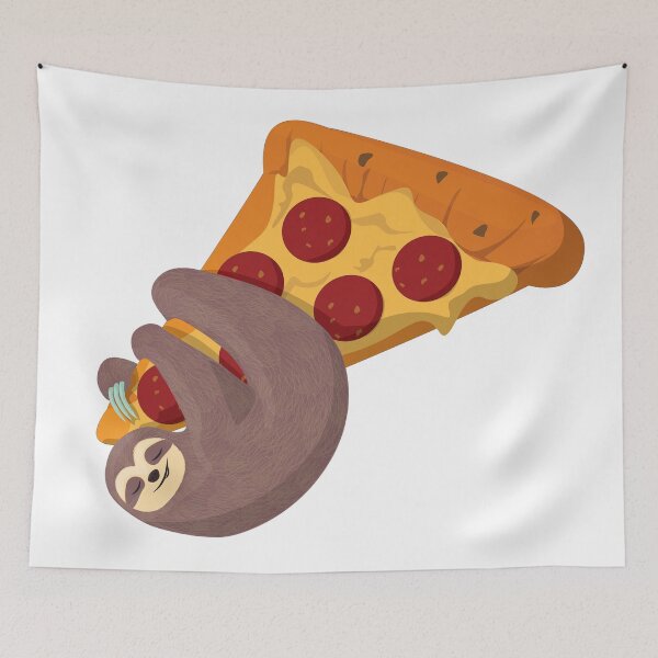 Item preview, Sloth and pizza designed and sold by Vesna-designs.