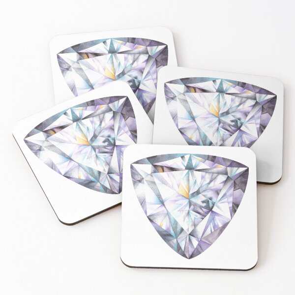 Item preview, Trillion Diamond Cut Watercolor Painting. Crystal print. Gem art Canvas Print designed and sold by AmberSunArt.