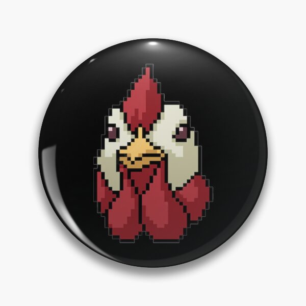 Item preview, Funny Chicken face pixel art  designed and sold by jeejoon.