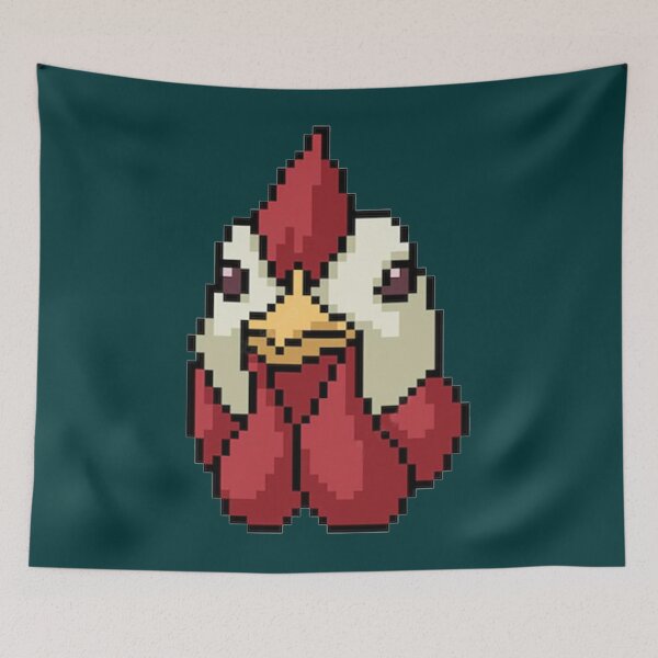 Item preview, Funny Chicken face pixel art  designed and sold by jeejoon.