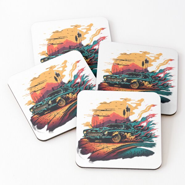 Item preview, American Muscle Car Action In Full Moon!! designed and sold by GriffinStd.