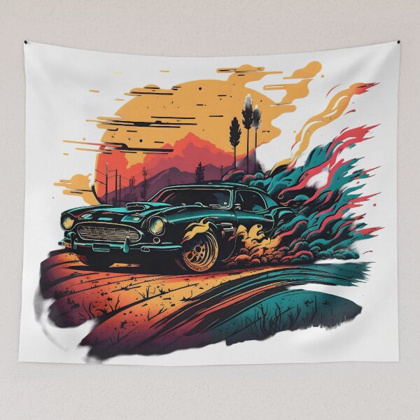 Item preview, American Muscle Car Action In Full Moon!! designed and sold by GriffinStd.