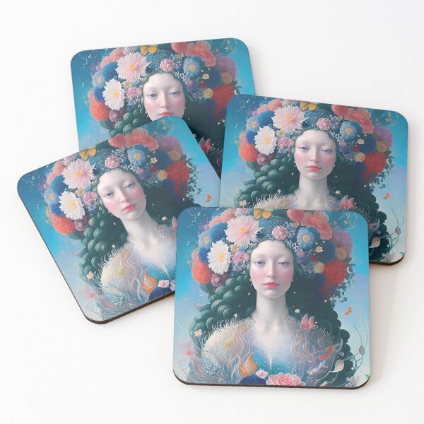 Item preview, Renaissance mermaid with flowers designed and sold by AnnArtshock.