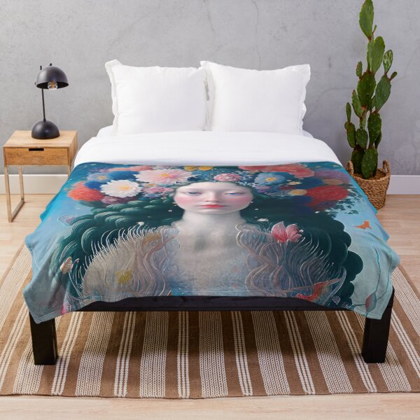 Item preview, Renaissance mermaid with flowers designed and sold by AnnArtshock.