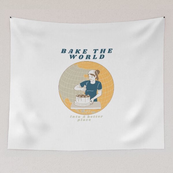 Item preview,  bake the world a better place designed and sold by Speckledfrog.