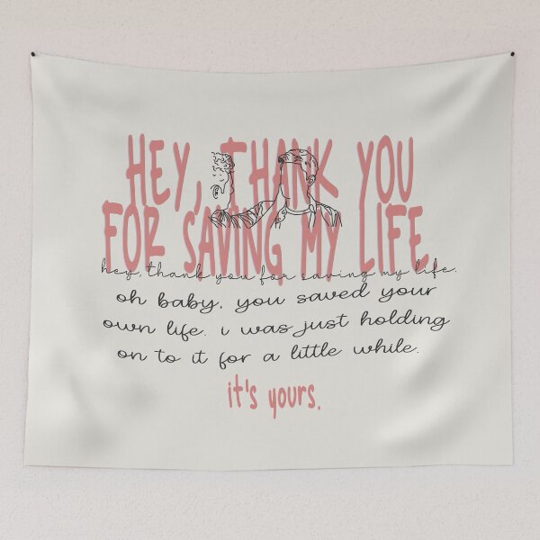 Item preview, hey, thank you for saving my life. designed and sold by Pinu92.