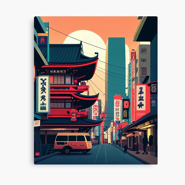 Item preview, Japan City in pastel colors designed and sold by GarnekMusic.
