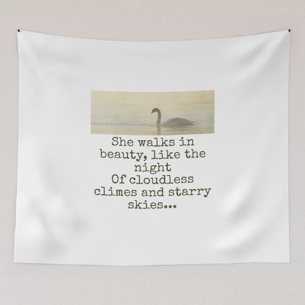 Item preview, She Walks In Beauty - Beauty Quote  designed and sold by CrankyOldDude.
