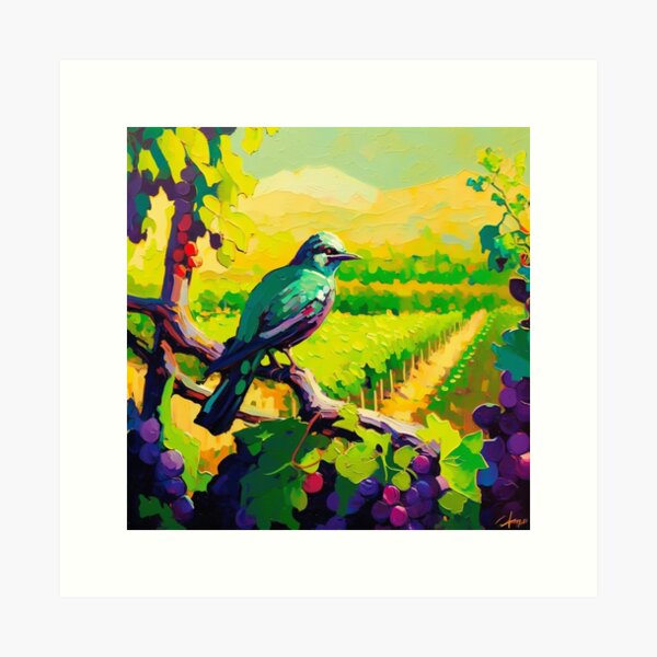 Item preview, Fauvism Wine Art Wine Region Vineyard Wine Lover  designed and sold by Alper Billik.