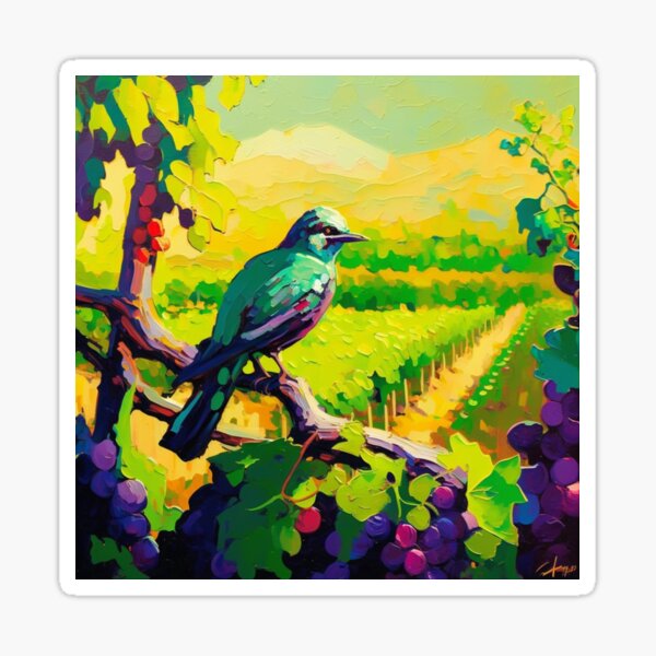 Item preview, Fauvism Wine Art Wine Region Vineyard Wine Lover  designed and sold by Alper Billik.