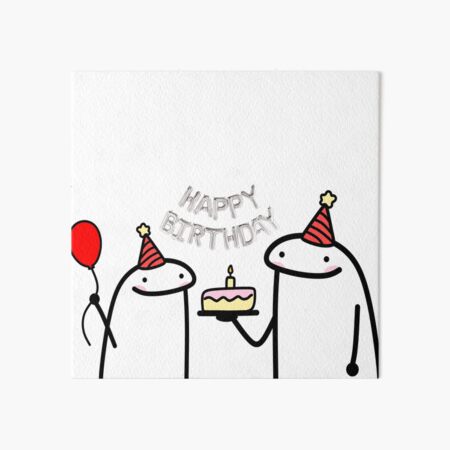 Happy Birthday Flork Meme Funny Cake Stock Vector (Royalty Free