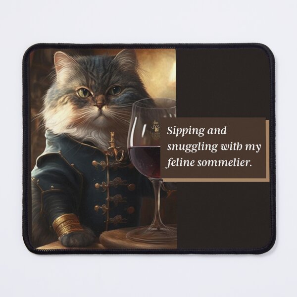 Item preview, Feline Sommelier and Wine Enthusiast designed and sold by SOMM DIGI ART .