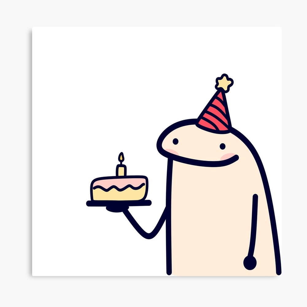 Flork cake Happy birthday meme Art Print