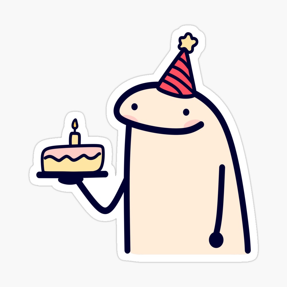 Flork cake Happy birthday meme Art Print