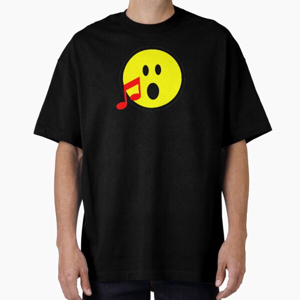 Item preview, Yellow Singing Smilie Face Emoji with Red Musical Note designed and sold by MiscellanyShop.