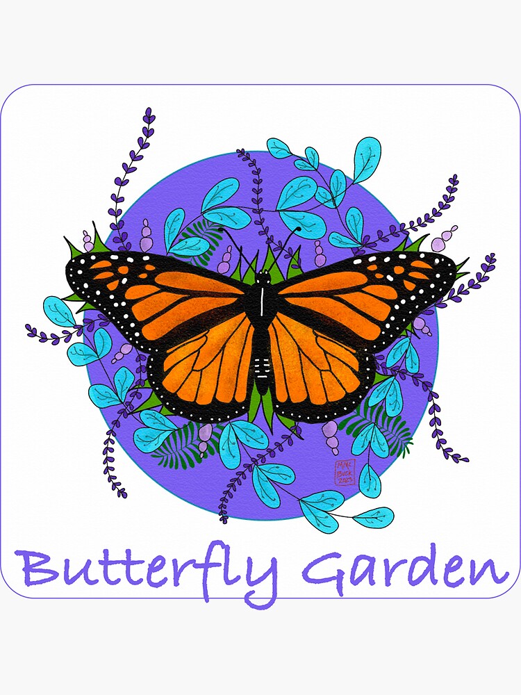 "Butterfly Garden" Sticker for Sale by margaretbucklew Redbubble