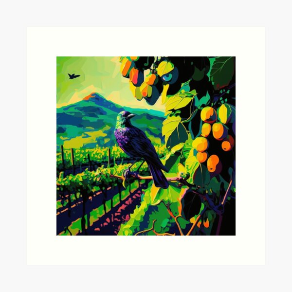 Item preview, Fauvism Wine Art Vineyard Wine Region Wine Lover designed and sold by Alper Billik.