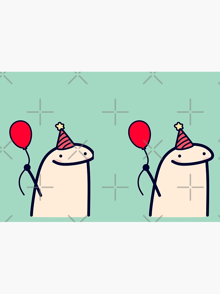 Birthday Flork Meme Balloon Cake Girl Stock Vector (Royalty Free