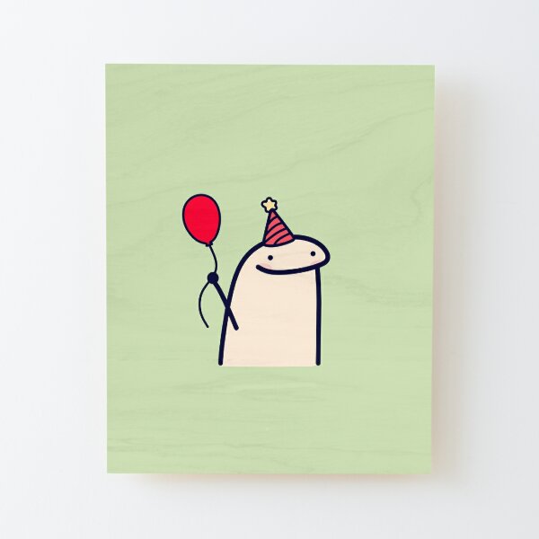 Flork cake Happy birthday meme Mounted Print for Sale by