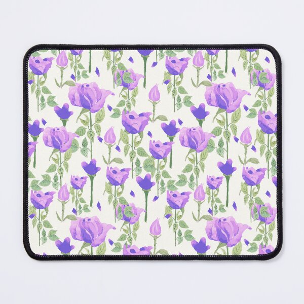 Item preview, Roses & Leaves Pattern Mauve designed and sold by BirdsNatureArt.