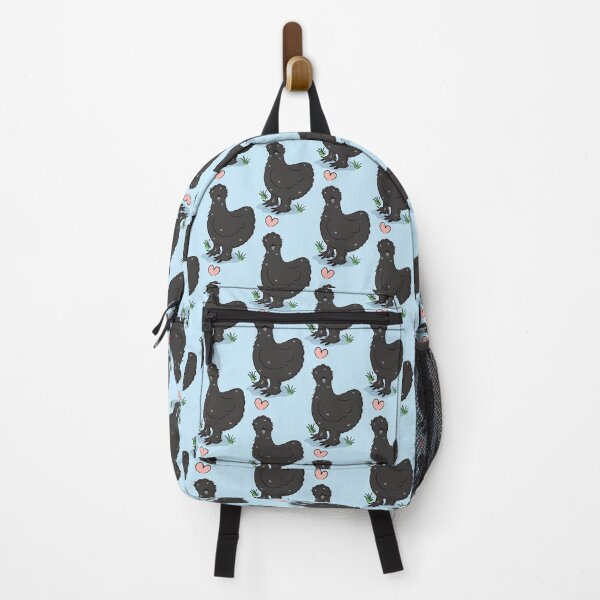 Item preview, LOVE Black Silkie Chicken - baby blue designed and sold by Lulupainting.