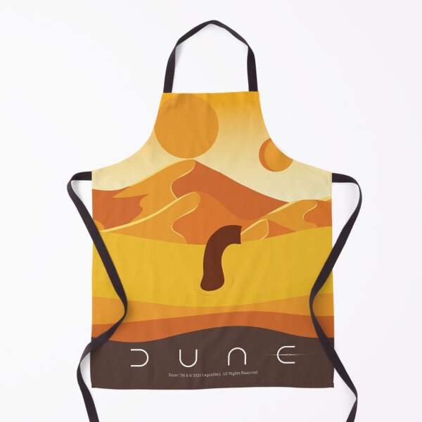 Item preview, Arrakis landscape and sandworm - Dune inspired flat art designed and sold by Print Androïde.