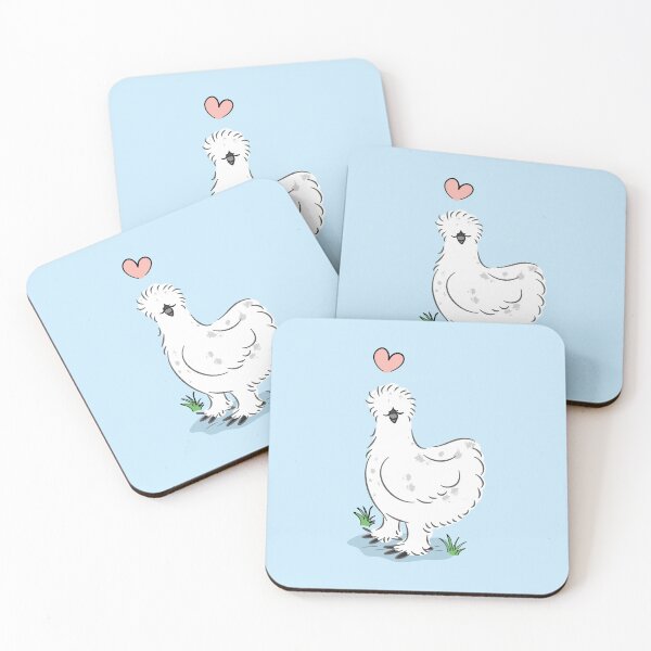 Item preview, LOVE White Paint Silkie Chicken designed and sold by Lulupainting.