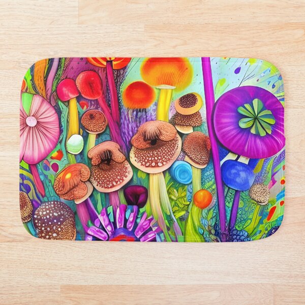 Item preview, Colorful flowers and mushrooms designed and sold by REALDesign-Shop.