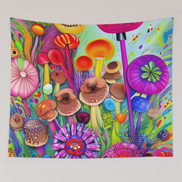Item preview, Colorful flowers and mushrooms designed and sold by REALDesign-Shop.