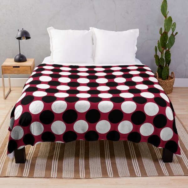 Artikelvorschau, Riesige schwarze und weiße Tupfen auf Jester Red entworfen und verkauft von POLKAIWERX.