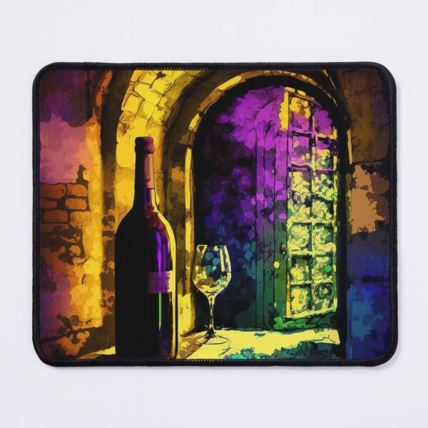 Item preview, Fauvism Wine Art Wine Cellar Wine Bottle Wine Glasses Wine Lover  designed and sold by SOMM DIGI ART .