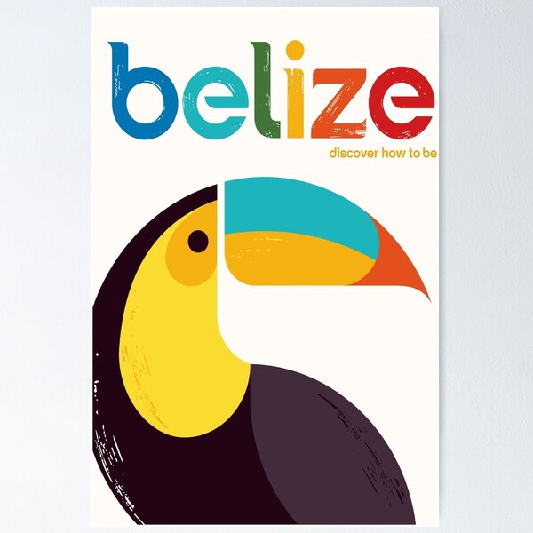 Item preview, Belize, The Toucan, Travel Poster designed and sold by BokeeLee.