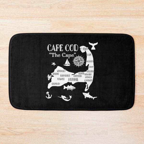 Item preview, Cape Cod Map Shark Souvenir Lighthouse designed and sold by funnytshirtemp.