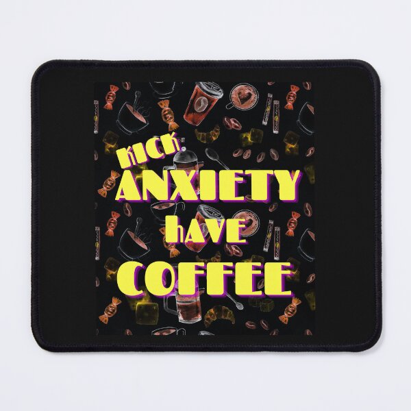 Artikelvorschau, Tritt Angst haben Kaffee, getankt durch Eiskaffee und Angst trendige Kaffeeliebhaber Typografie mit schwarzen und weißen Kaffeetassen-T-Shirts entworfen und verkauft von gulnaz797.