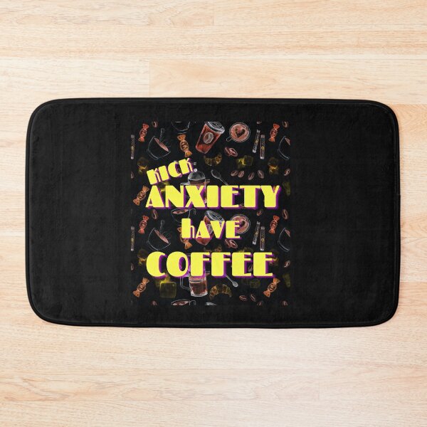 Item preview, kick anxiety have coffee, Fueled by iced coffee and Anxiety trending coffee lovers typography with coffee cup black and white t-shirts  designed and sold by gulnaz797.
