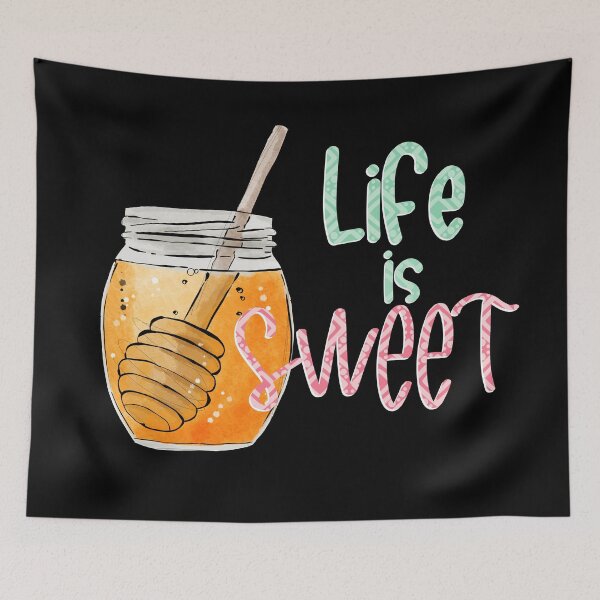 Item preview, Life is sweet honey jar designed and sold by CharlieCreates.