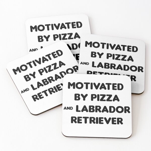 Item preview, Motivated by Pizza & Labrador Retriever- Funny designed and sold by CheeseBlueprint.