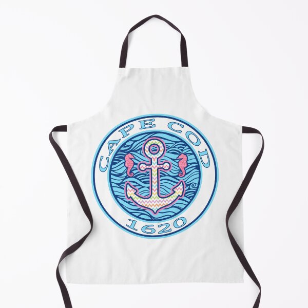 Item preview, Cape Cod Preppy Anchor Seahorse Pink Blue designed and sold by funnytshirtemp.