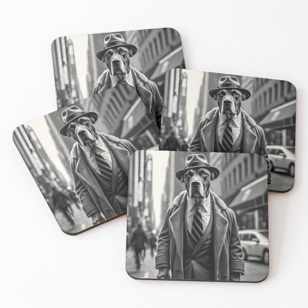 Item preview, Dog Detective in New York Retro 30s designed and sold by AIWanderer.