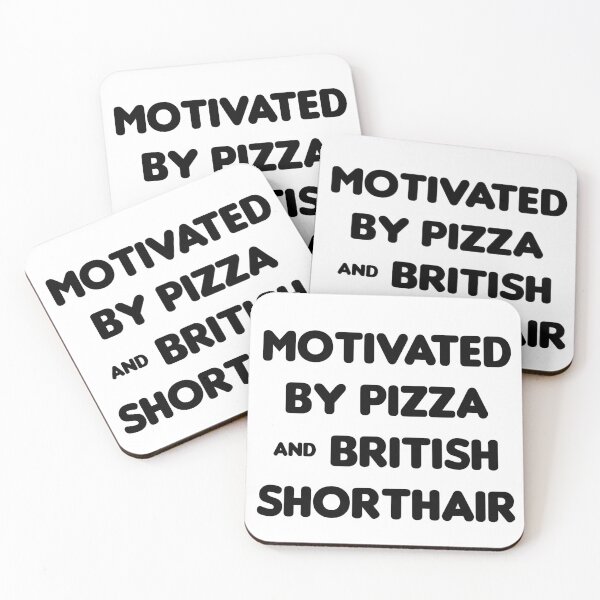 Item preview, Motivated by Pizza & British Shorthair - Funny designed and sold by CheeseBlueprint.