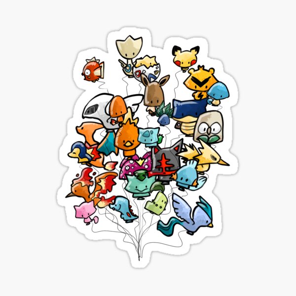 Pokemon Pikachu and Togepi Sticker - Sticker Mania