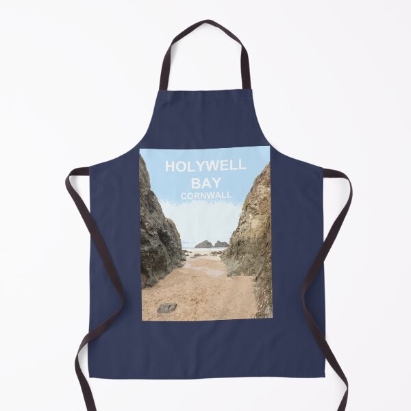 Item preview, Holywell Bay Cornwall. Cornish gift. Travel poster designed and sold by BarbaraGlebska.